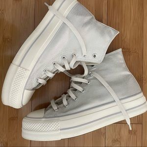 Platform Converse pure silver like new